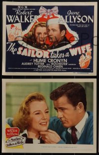 5j1551 SAILOR TAKES A WIFE 8 LCs 1945 Robert Walker & June Allyson are newlyweds, Audrey Totter!