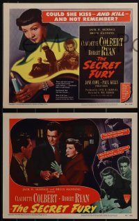 5j1552 SECRET FURY 8 LCs 1950 Claudette Colbert, Robert Ryan, murder mystery directed by Mel Ferrer!