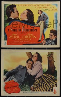 5j1558 SONG TO REMEMBER 8 LCs 1945 Paul Muni, Merle Oberon, Nina Foch, Cornel Wilde as Chopin!