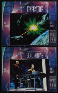 5j1562 STAR TREK: GENERATIONS 8 LCs 1994 Patrick Stewart as Picard, William Shatner as Kirk!