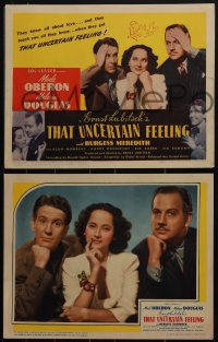 5j1570 THAT UNCERTAIN FEELING 8 LCs 1941 sexy Merle Oberon with Melvyn Douglas & Burgess Meredith!