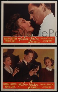 5j1571 THELMA JORDON 8 LCs 1950 sexy Barbara Stanwyck, Wendell Corey & Paul Kelley!