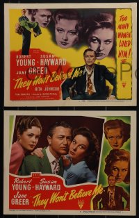 5j1572 THEY WON'T BELIEVE ME 8 LCs 1947 Susan Hayward with Robert Young & Jane Greer, Pichel!