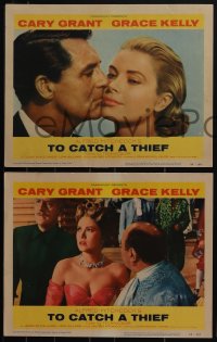 5j1574 TO CATCH A THIEF 8 LCs 1955 sexy Grace Kelly, Cary Grant, Alfred Hitchcock, complete set!