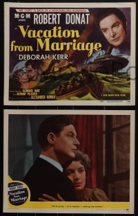 5j1578 VACATION FROM MARRIAGE 8 LCs 1945 cool images of Robert Donat & Deborah Kerr in WWII!