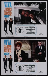 5j0335 VIVA JAMES BOND signed #1/3 set of 4 faux LCs 2021 scenes from Diamonds are Forever!