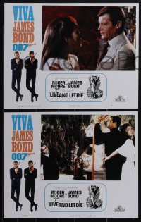 5j0336 VIVA JAMES BOND signed #1/3set of 4 faux LCs 2021 scenes from Live and Let Die!