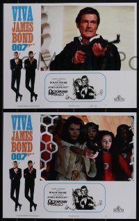 5j0341 VIVA JAMES BOND signed #1/3 set of 4 faux LCs 2021 scenes you would like from Octopussy!