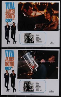 5j0338 VIVA JAMES BOND signed #1/3 set of 4 faux LCs 2021 scenes from The Spy Who Loved Me!