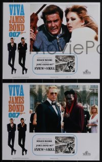 5j0342 VIVA JAMES BOND signed #1/3 set of 4 faux LCs 2021 scenes you would like from View to a Kill!