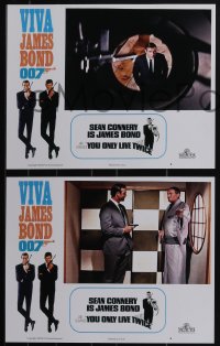 5j0333 VIVA JAMES BOND signed #1/3 set of 4 faux LCs 2021 scenes from You Only Live Twice!