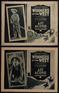 5j1627 WINNERS OF THE WEST 3 LCs 1921 Art Acord, exploits in lives of Kit Carson & Fremont, rare!