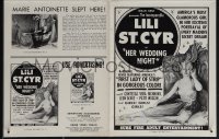 5j0553 LILI'S WEDDING NIGHT pressbook 1952 Lili St. Cyr's most daring creation, adult entertainment!