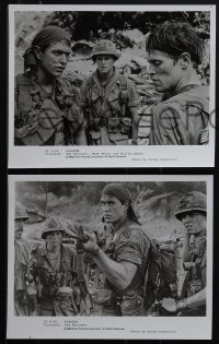 5j0613 PLATOON presskit w/ 12 stills 1986 Oliver Stone, Tom Berenger, Willem Dafoe, Vietnam War!