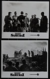 5j1652 SEVEN SAMURAI presskit w/ 8 stills R1982 Kurosawa's original 208-minute uncut version, rare!