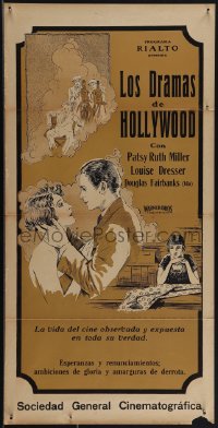 5k0570 BROKEN HEARTS OF HOLLYWOOD Argentinean 1926 Patsy Ruth Miller, Douglas Fairbanks Jr.!