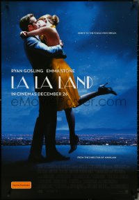 5k0127 LA LA LAND advance DS Aust 1sh 2016 Ryan Gosling, Emma Stone dancing, the fools who dream!