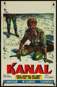 5k0605 KANAL Belgian 1958 Andrzej Wajda classic, Wik art of Polish Home Army soldier!