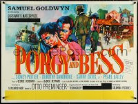 5k0082 PORGY & BESS British quad 1962 Poitier, Dorothy Dandridge, Preminger, different & rare!