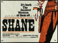 5k0090 SHANE British quad R1960s most classic western, different western cowboy art, ultra rare!