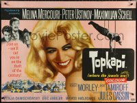 5k0102 TOPKAPI British quad 1964 sexy Melina Mercouri, Peter Ustinov, Maximilian Schell!