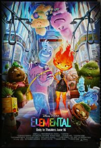 5k0380 ELEMENTAL advance DS 1sh 2023 Walt Disney, opposites react, cute CGI fire/water characters!