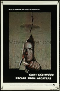 5k0385 ESCAPE FROM ALCATRAZ 1sh 1979 Eastwood busting out by Lettick, Don Siegel prison classic!