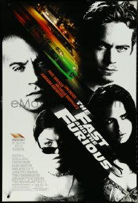 5k0388 FAST & THE FURIOUS DS 1sh 2001 Vin Diesel, Paul Walker, Jordana Brewster!