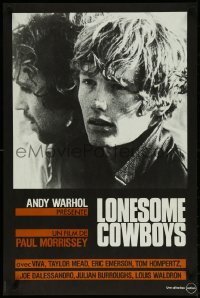 5k0123 LONESOME COWBOYS French 20x31 R1980s Joe Dallesandro in Andy Warhol surreal western!