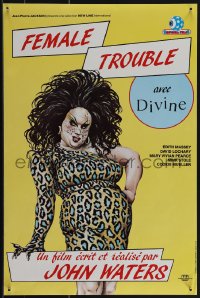 5k0574 FEMALE TROUBLE video French 15x22 R1980s John Waters, Divine, extraordinary perversity!