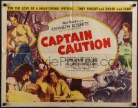 5k0673 CAPTAIN CAUTION 1/2sh R1946 barechested swashbuckler Alan Ladd on ship, Mature, ultra rare!