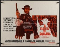 5k0687 FISTFUL OF DOLLARS 1/2sh 1967 introducing the man with no name, Clint Eastwood, great art!