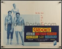 5k0694 GIDGET style B 1/2sh 1959 cute Sandra Dee sits on James Darren & Cliff Robertson's shoulders!