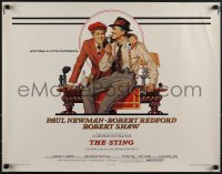 5k0733 STING 1/2sh 1974 best artwork of con men Paul Newman & Robert Redford by Richard Amsel!