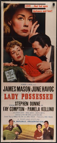 5k0936 LADY POSSESSED insert 1951 William Spier & Roy Kellino, James Mason, June Havoc