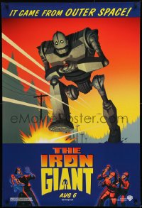 5k0428 IRON GIANT advance DS 1sh 1999 animated modern classic, cool cartoon robot artwork!