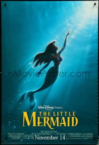 5k0443 LITTLE MERMAID advance DS 1sh R1997 Ariel swimming to the surface, Disney underwater cartoon!