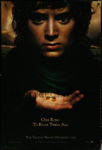 5k0446 LORD OF THE RINGS: THE FELLOWSHIP OF THE RING teaser DS 1sh 2001 J.R.R. Tolkien, one ring!