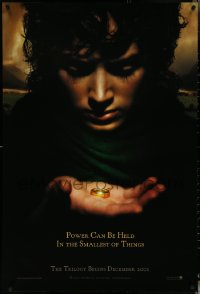 5k0445 LORD OF THE RINGS: THE FELLOWSHIP OF THE RING teaser DS 1sh 2001 J.R.R. Tolkien, power!