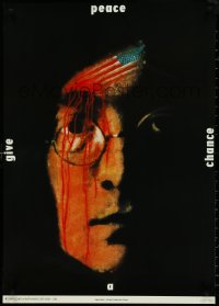 5k0179 GIVE PEACE A CHANCE 23x32 East German special poster 1983 art of John Lennon by Schuler!