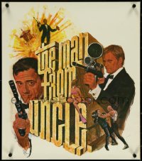 5k0601 MAN FROM U.N.C.L.E. tv poster 1960s Gerald Allison art of Robert Vaughn & David McCallum!