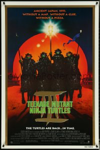 5k0537 TEENAGE MUTANT NINJA TURTLES III 1sh 1993 Turtles are back in time, feudal Japan!