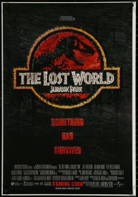 5k0152 JURASSIC PARK 2 Thai poster 1996 The Lost World, cool images of attacking T-Rex and logo!