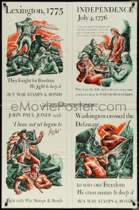 5k0160 BUY WAR STAMPS & BONDS 25x38 WWII war poster 1942 patriotic art by J. Daugherty!