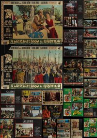 5m0703 LOT OF 57 FORMERLY FOLDED ITALIAN 19X27 PHOTOBUSTAS 1960s-1980s a variety of movie scenes!