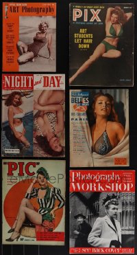 5m0134 LOT OF 6 MAGAZINES WITH SEXY COVERS 1940s-1950s nearly nude women, plus great articles!