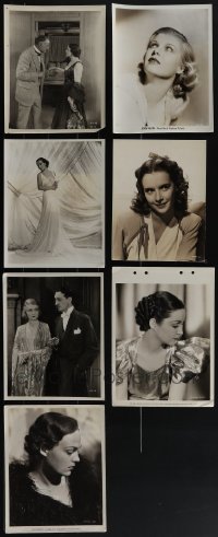 5m0527 LOT OF 7 8X10 STILLS 1930s-1940s a variety of great portraits & movie scenes!