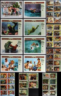 5m0422 LOT OF 69 HORROR/SCI-FI REPRO LOBBY CARDS 2010s complete sets from classic movies!