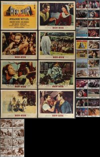 5m0003 LOT OF 40 BEN-HUR ORIGINAL & RE-RELEASE LOBBY CARDS 1960-R1970s all complete sets!