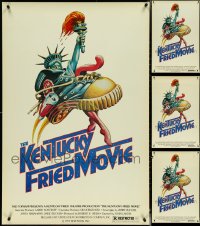 5m0946 LOT OF 5 UNFOLDED SINGLE-SIDED KENTUCKY FRIED MOVIE ONE-SHEETS 1977 wacky tennis shoe art!